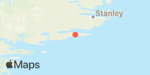Placering af Port Stanley