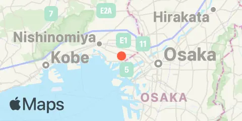 Placering af Amagasaki (尼崎)