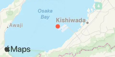 Placering af Kankujima (関空島)