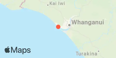 Whanganui River Entrance Location