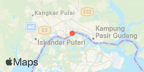 Placering af Johor Baharu