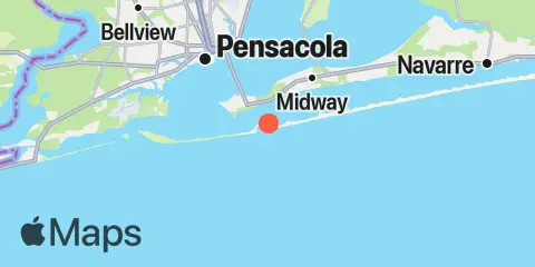 Pensacola Beach Pier Location