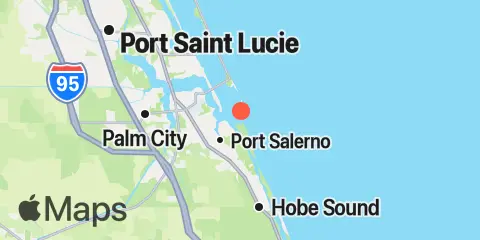 South Point, St. Lucie Inlet, St. Lucie River Location