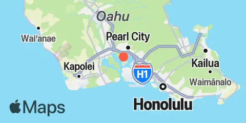 Ford Island, Pearl Harbor, Oahu Island Location