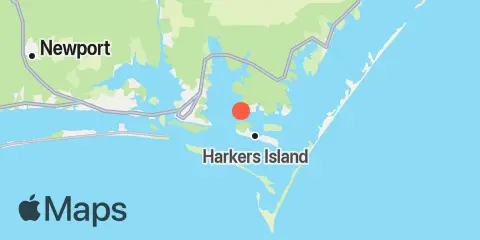 Harkers Island Bridge Location