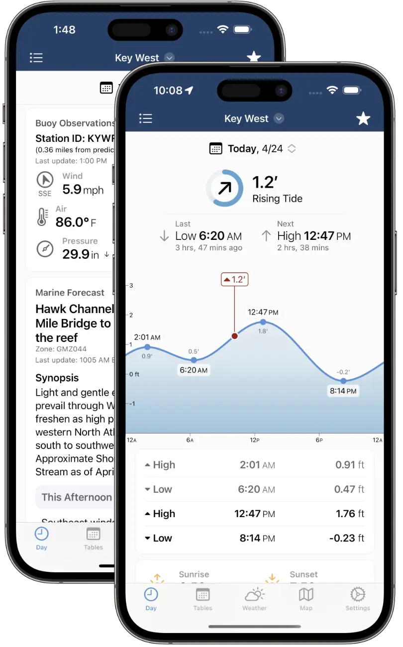 TidesPro iOS App Screenshots